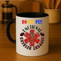 Emotional Support Husband Do Not Pet Coffee Mug thumb 4
