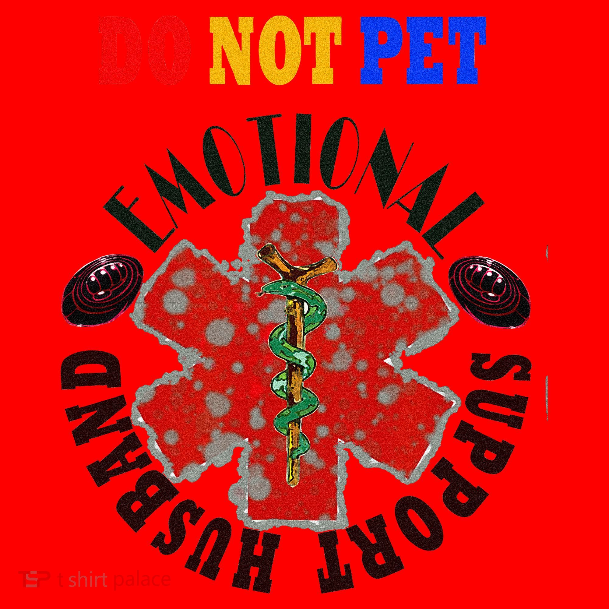 Emotional Support Husband Do Not Pet Santa Hat