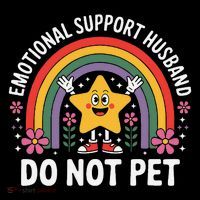 Emotional Support Husband Do Not Pet Bucket Hat thumb 4