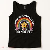 Emotional Support Husband Do Not Pet Tank Top thumb 2