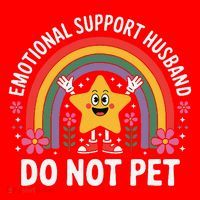 Emotional Support Husband Do Not Pet Santa Hat thumb 1