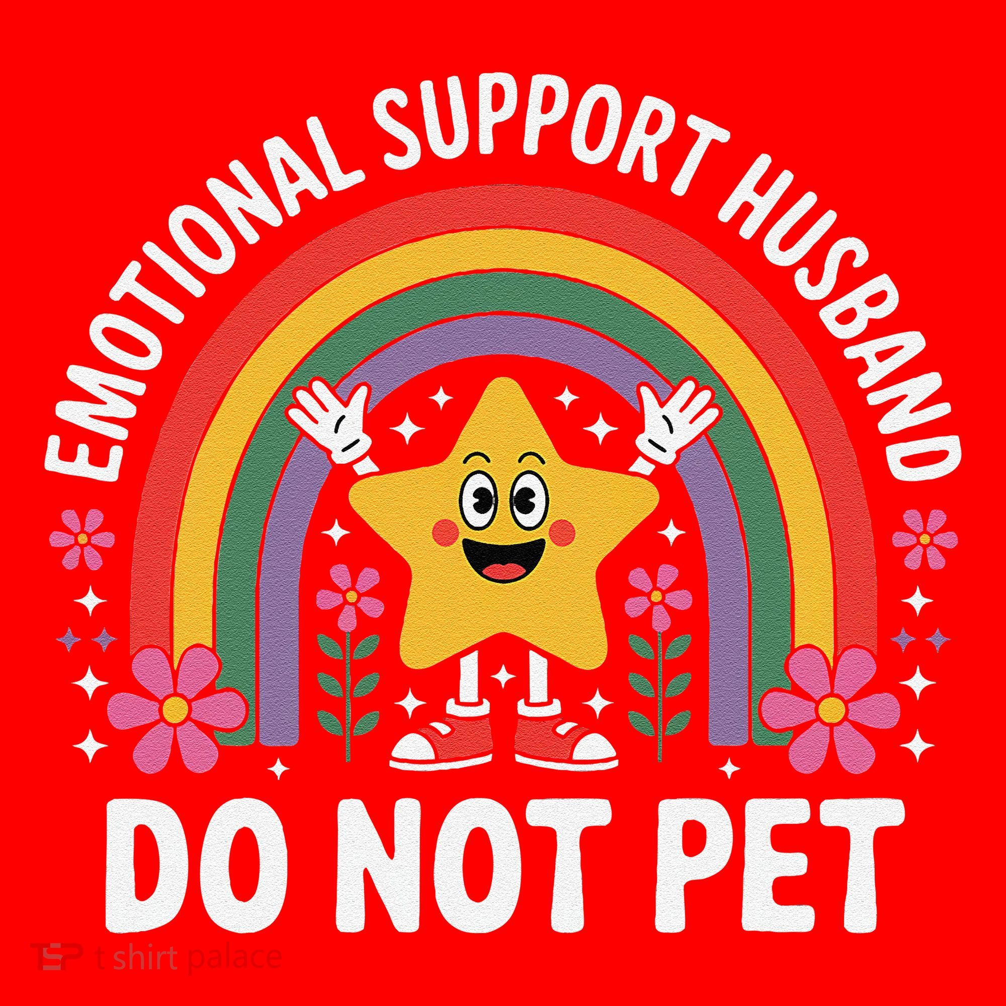 Emotional Support Husband Do Not Pet Santa Hat