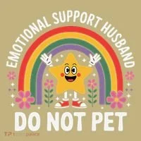 Emotional Support Husband Do Not Pet Hoodie thumb 2