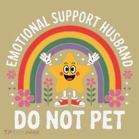 Emotional Support Husband Do Not Pet Long Sleeve Shirt thumb 2