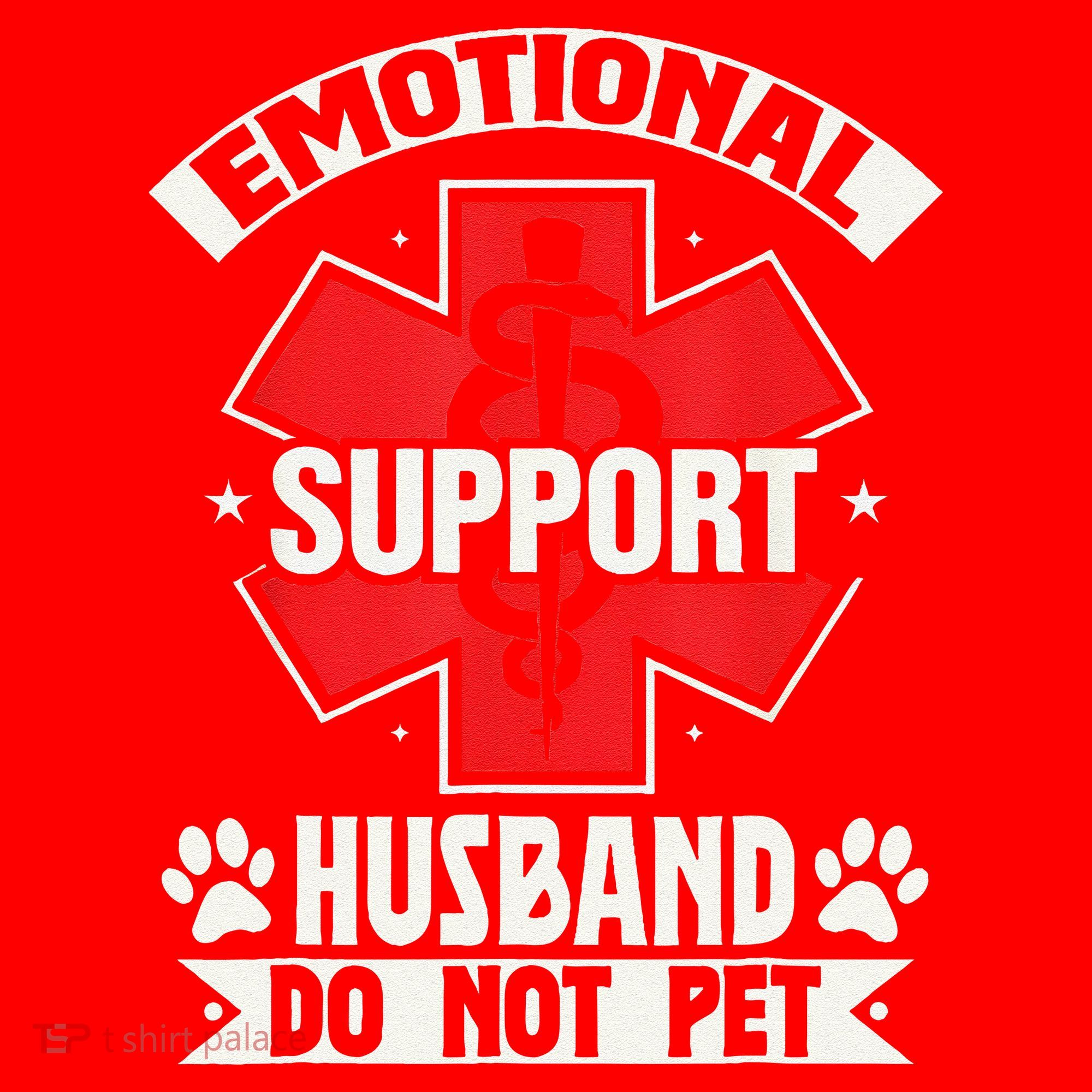 Emotional Support Husband Do Not Pet Meme Santa Hat