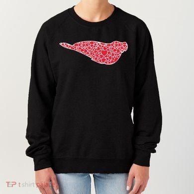 Elephant Seal Hearts Valentine's Day Pup Lover Gift Cute Gift Women's Sweatshirt