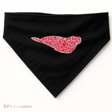 Elephant Seal Hearts Valentine's Day Pup Lover Gift Cute Gift USA-Made Doggie Bandana