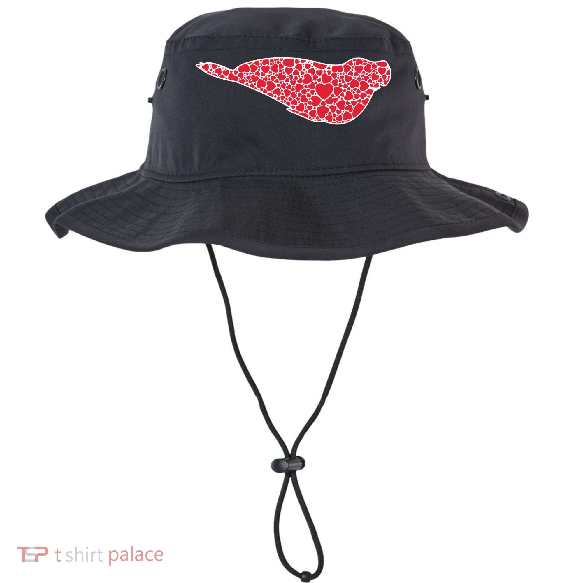Elephant Seal Hearts Valentine's Day Pup Lover Gift Cute Gift Bucket Hat