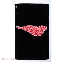 Elephant Seal Hearts Valentine's Day Pup Lover Gift Cute Gift Golf Towel thumb 0