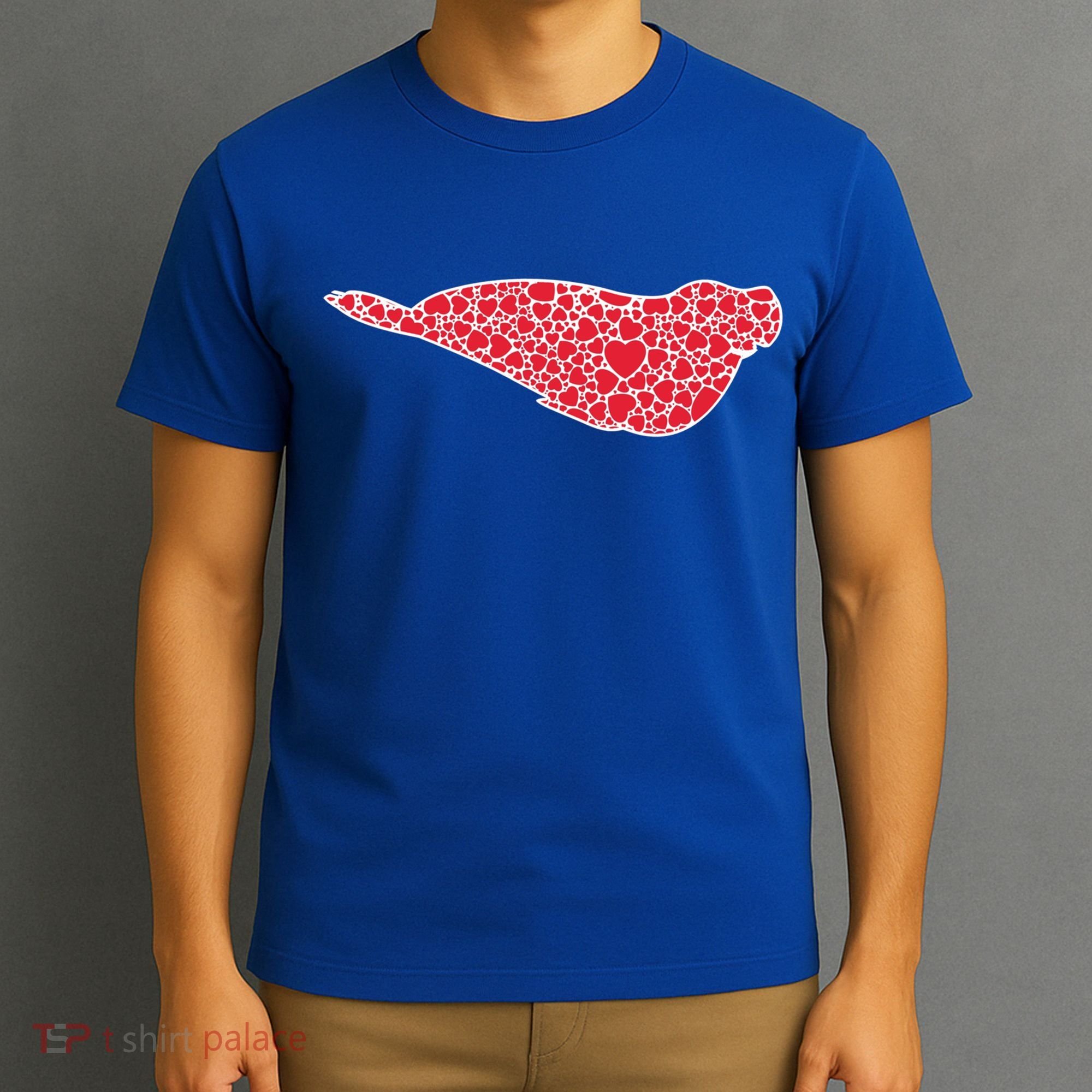 Elephant Seal Hearts Valentine's Day Pup Lover Gift Cute Gift T-Shirt