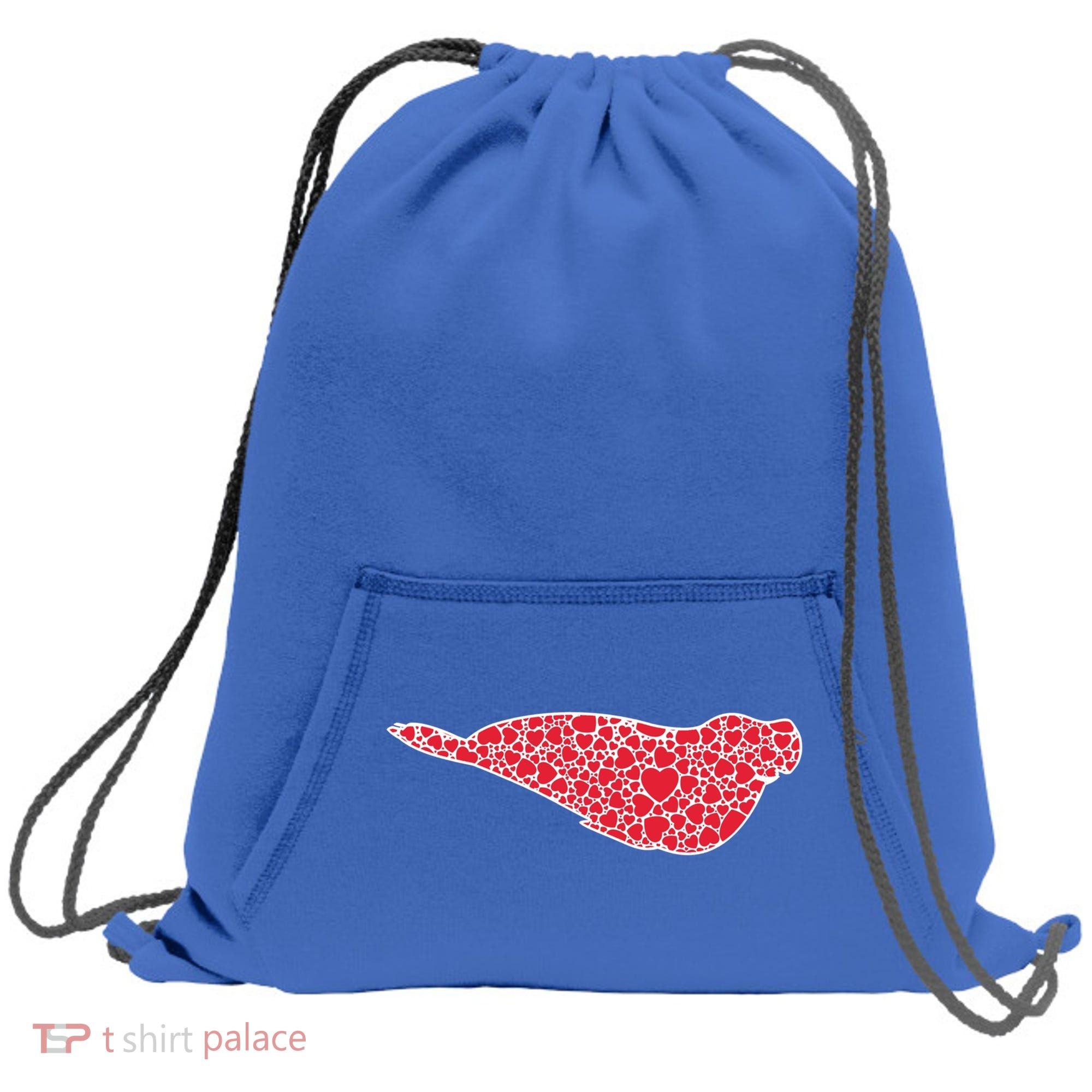 Elephant Seal Hearts Valentine's Day Pup Lover Gift Cute Gift Sweatshirt Cinch Pack Bag