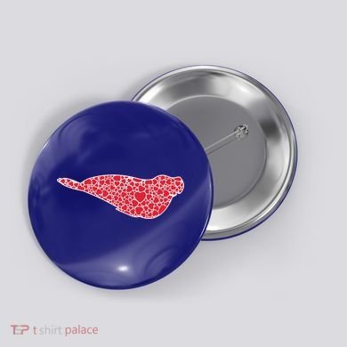 Elephant Seal Hearts Valentine's Day Pup Lover Gift Cute Gift Button