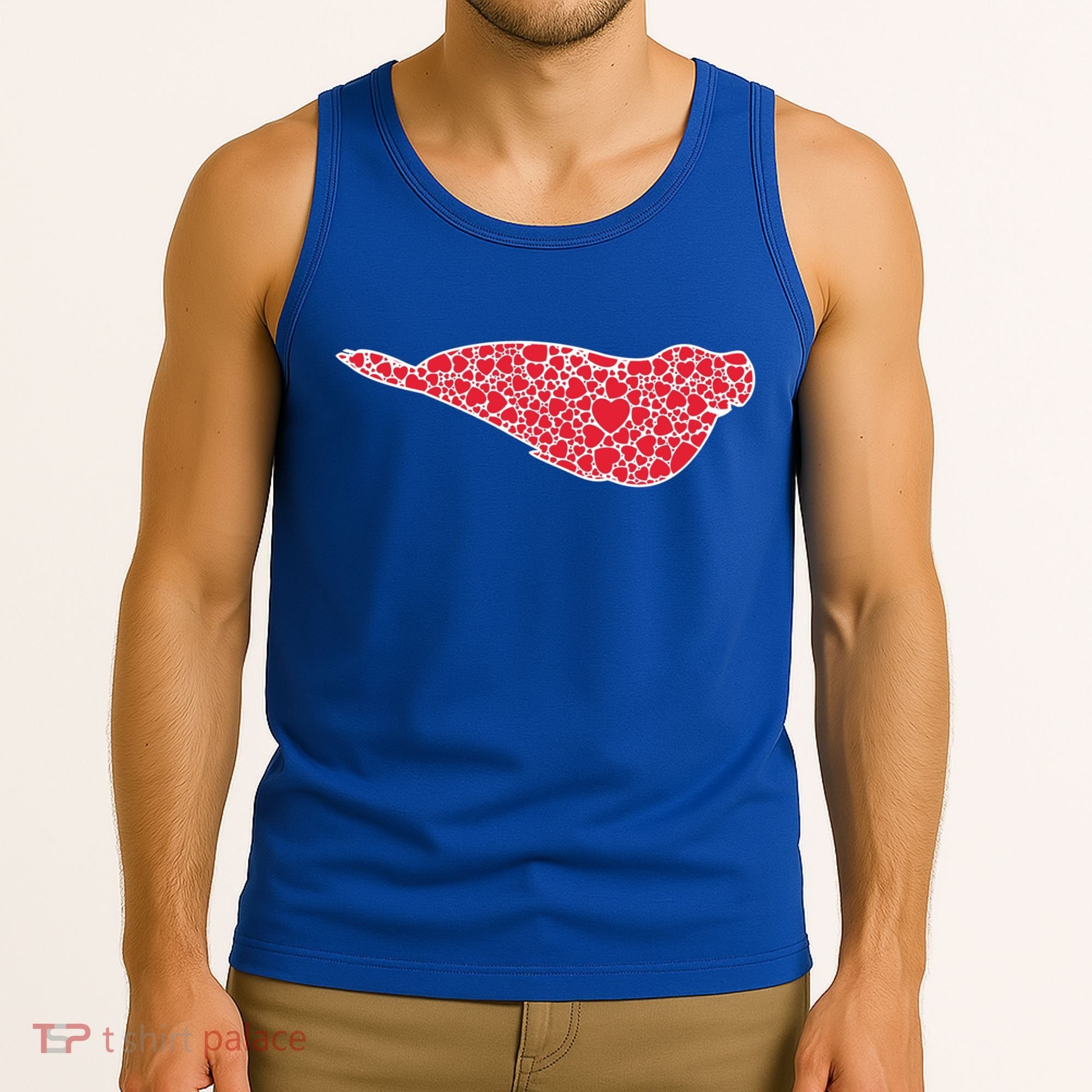 Elephant Seal Hearts Valentine's Day Pup Lover Gift Cute Gift Tank Top