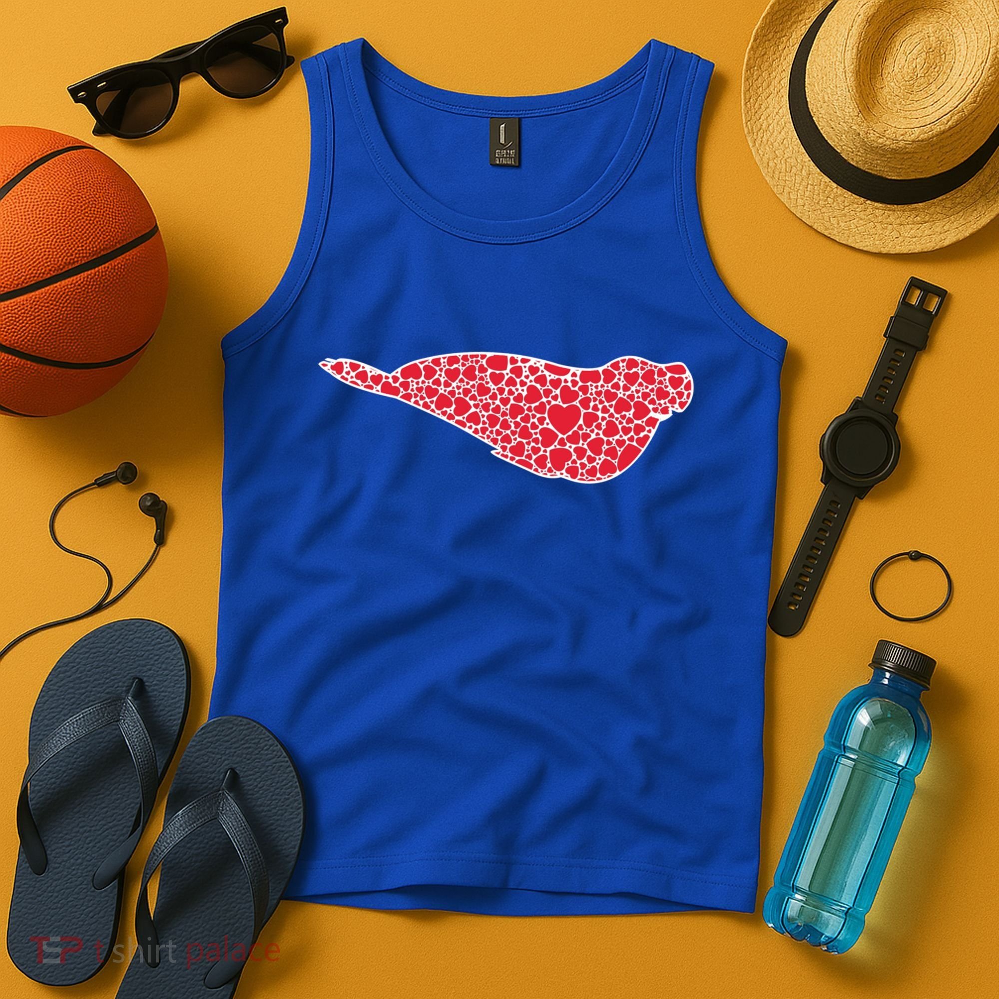 Elephant Seal Hearts Valentine's Day Pup Lover Gift Cute Gift Tank Top