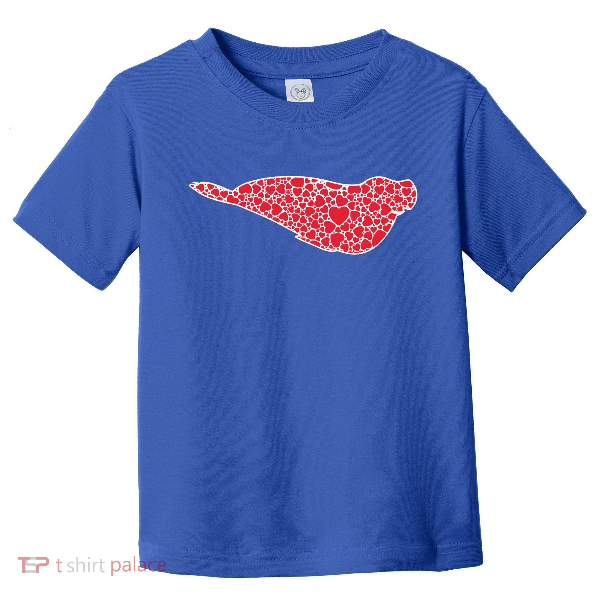 Elephant Seal Hearts Valentine's Day Pup Lover Gift Cute Gift Toddler T-Shirt