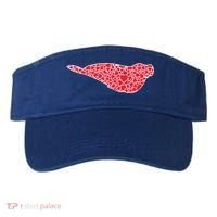 Elephant Seal Hearts Valentine's Day Pup Lover Gift Cute Gift Visor thumb 0
