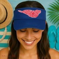 Elephant Seal Hearts Valentine's Day Pup Lover Gift Cute Gift Visor thumb 2