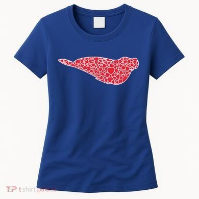 Elephant Seal Hearts Valentine's Day Pup Lover Gift Cute Gift Women's T-Shirt