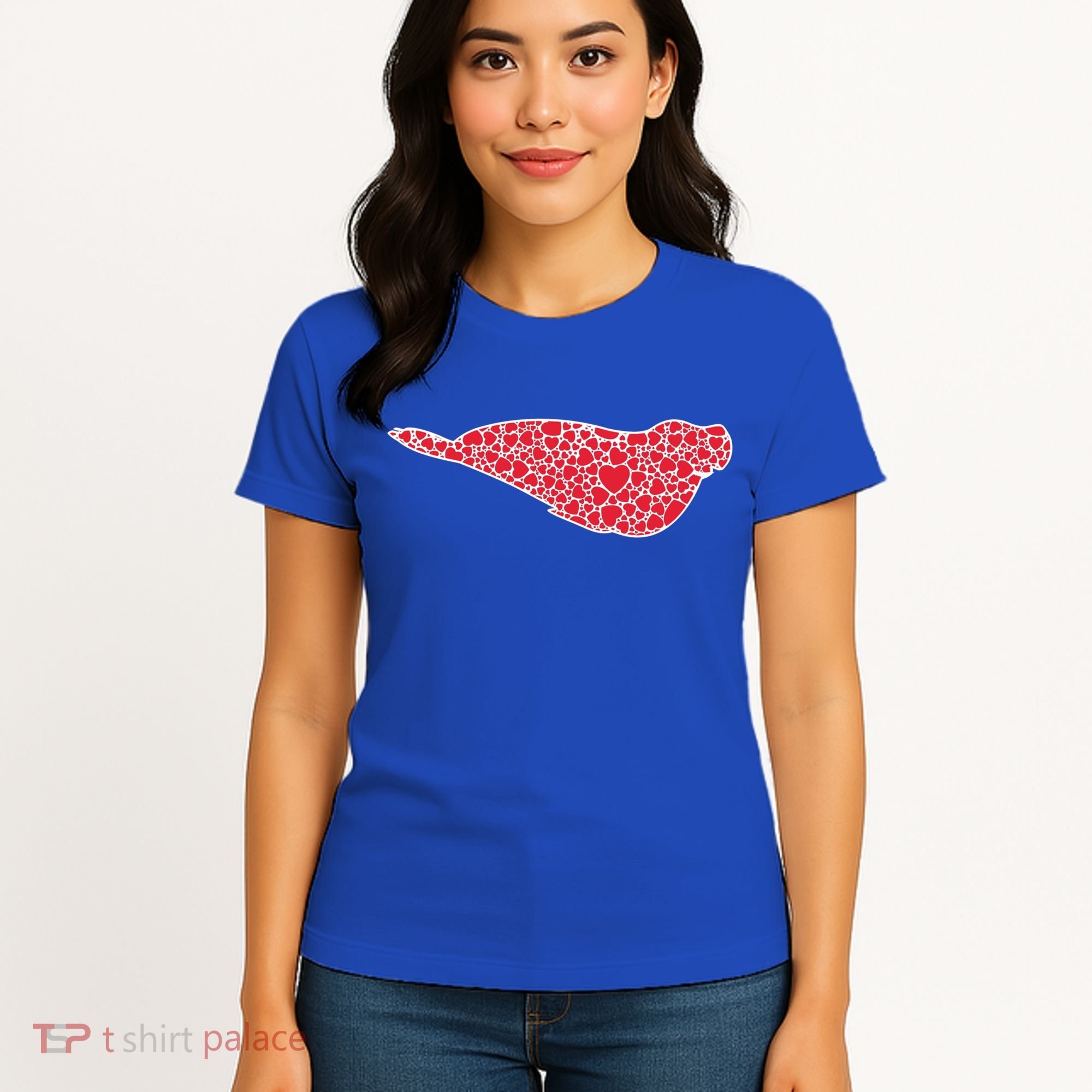 Elephant Seal Hearts Valentine's Day Pup Lover Gift Cute Gift Women's T-Shirt