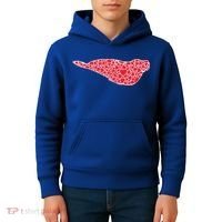 Elephant Seal Hearts Valentine's Day Pup Lover Gift Cute Gift Kids Hoodie thumb 4