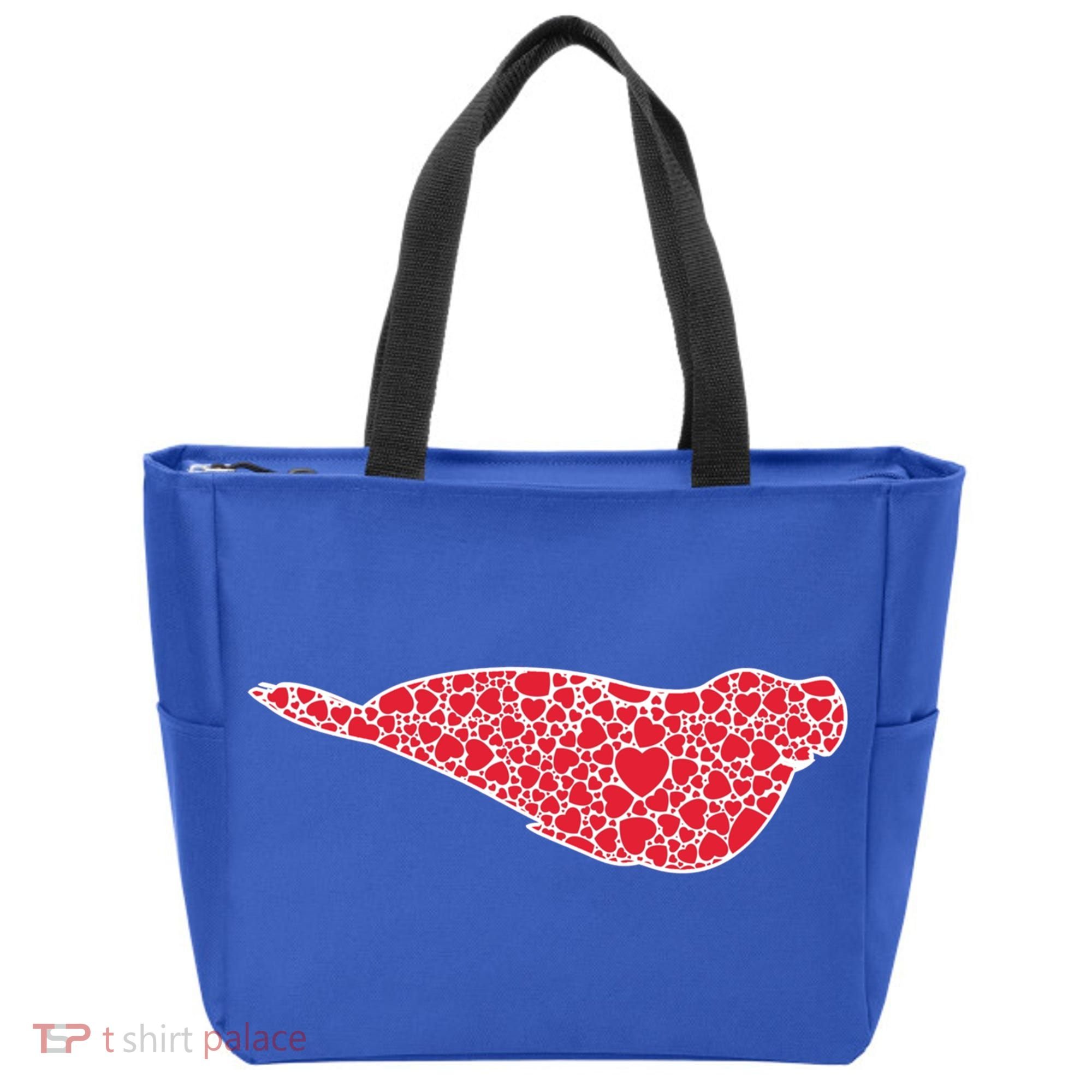 Elephant Seal Hearts Valentine's Day Pup Lover Gift Cute Gift Tote Bag