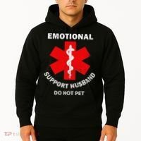 Emotional Support Husband Do Not Pet Hoodie thumb 2