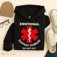 Emotional Support Husband Do Not Pet Hoodie thumb 4