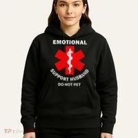 Emotional Support Husband Do Not Pet Hoodie thumb 5