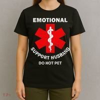 Emotional Support Husband Do Not Pet T-Shirt thumb 4