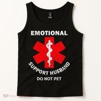 Emotional Support Husband Do Not Pet Tank Top thumb 2