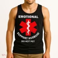 Emotional Support Husband Do Not Pet Tank Top thumb 3