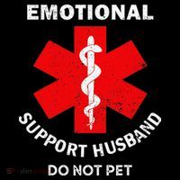 Emotional Support Husband Do Not Pet Tank Top thumb 6