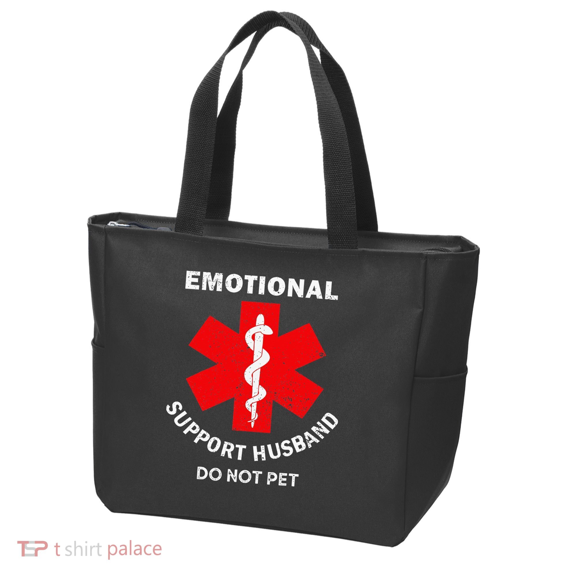 Emotional Support Husband Do Not Pet Tote Bag