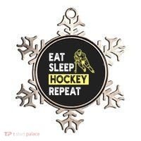 Eat Sleep Hockey Repeat Tee Gift Kids Hockey Lovers Gift Ornament thumb 0