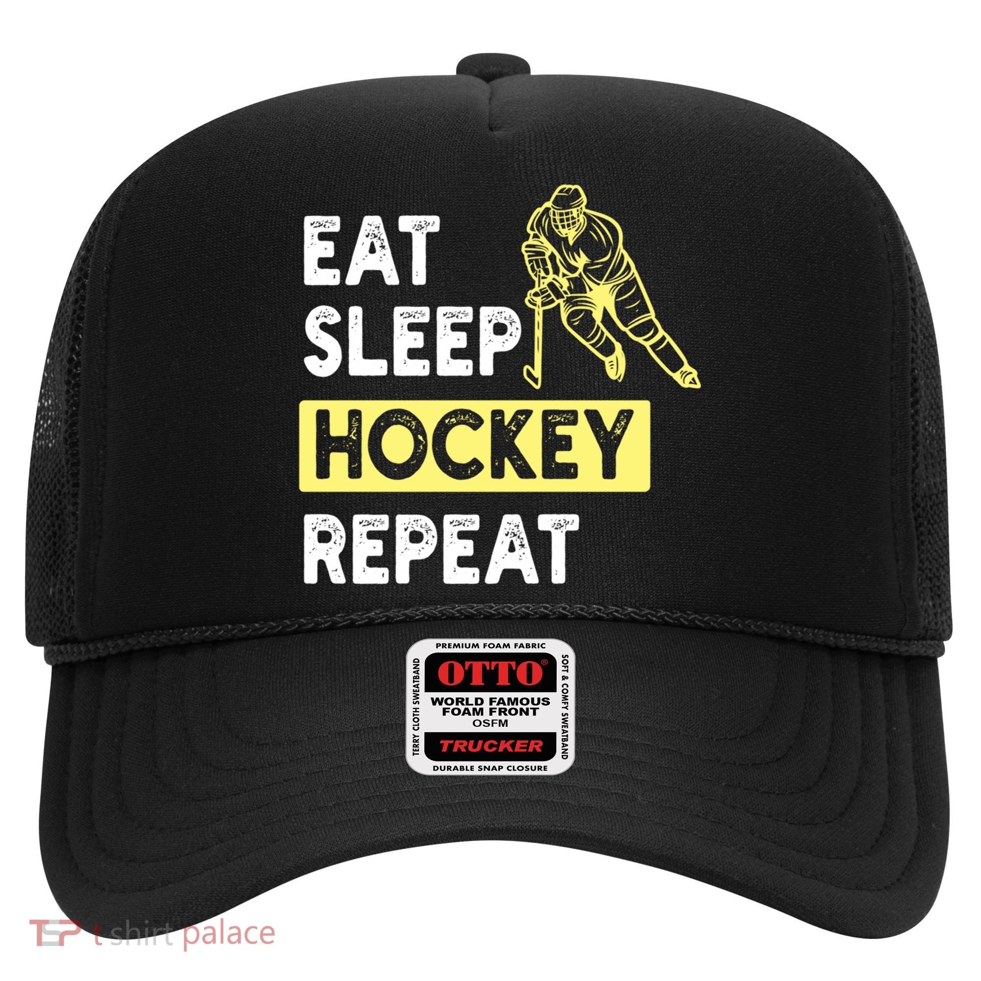 Eat Sleep Hockey Repeat Tee Gift Kids Hockey Lovers Gift Hat