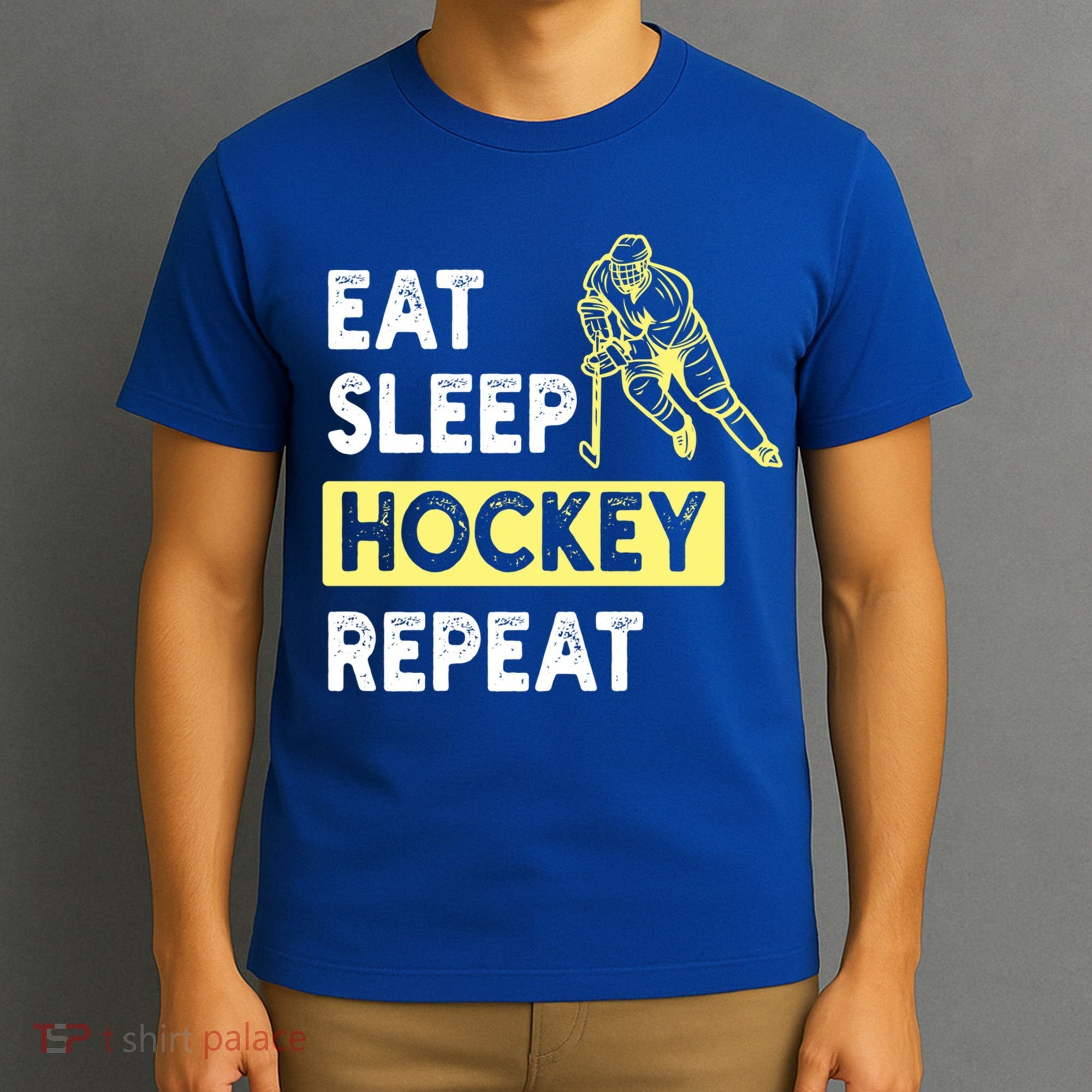 Eat Sleep Hockey Repeat Tee Gift Kids Hockey Lovers Gift T-Shirt