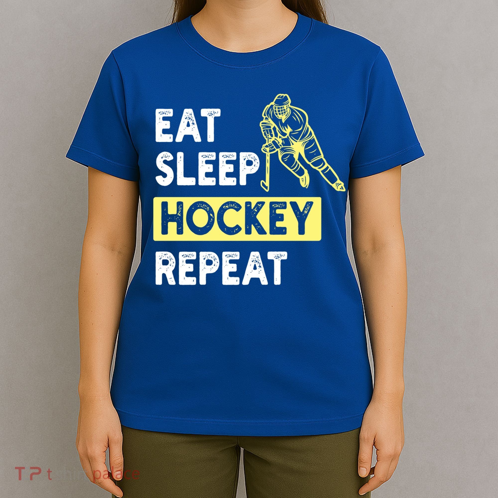 Eat Sleep Hockey Repeat Tee Gift Kids Hockey Lovers Gift T-Shirt