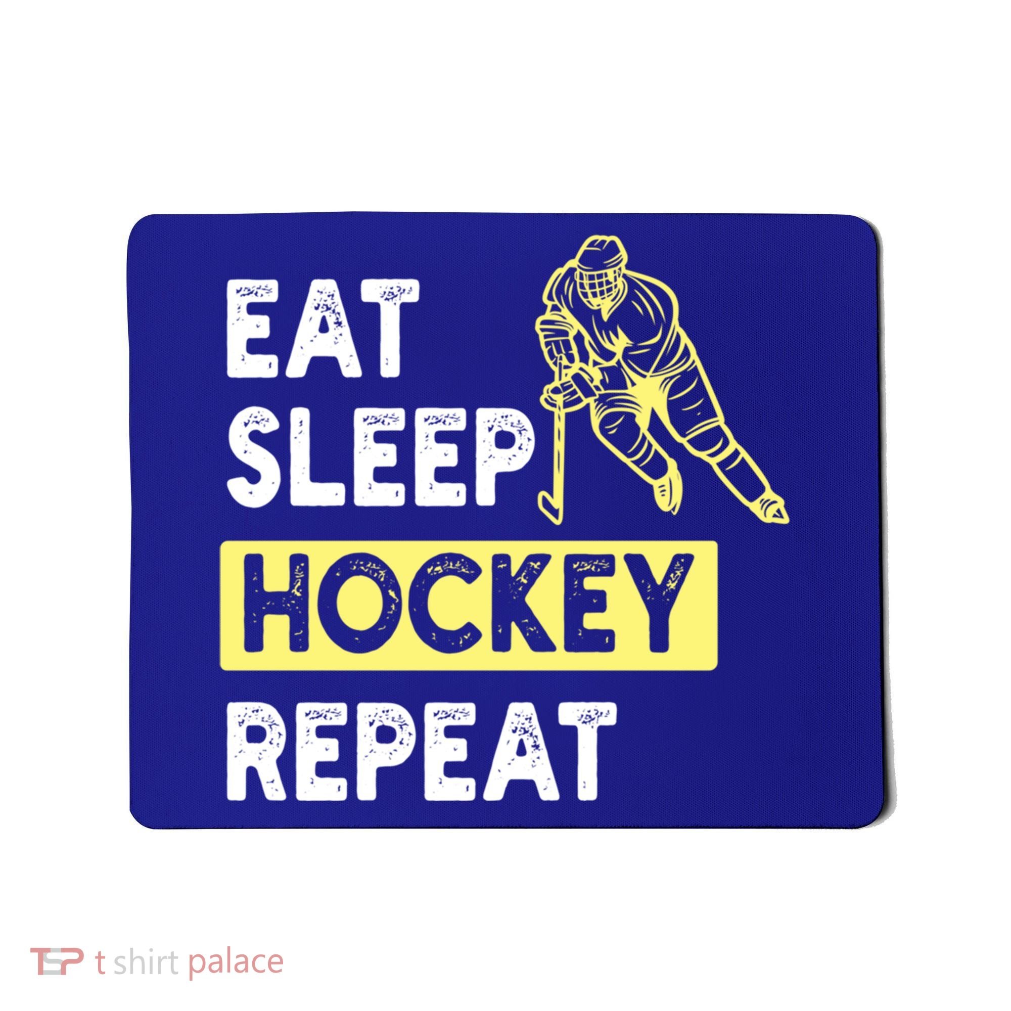 Eat Sleep Hockey Repeat Tee Gift Kids Hockey Lovers Gift Mousepad