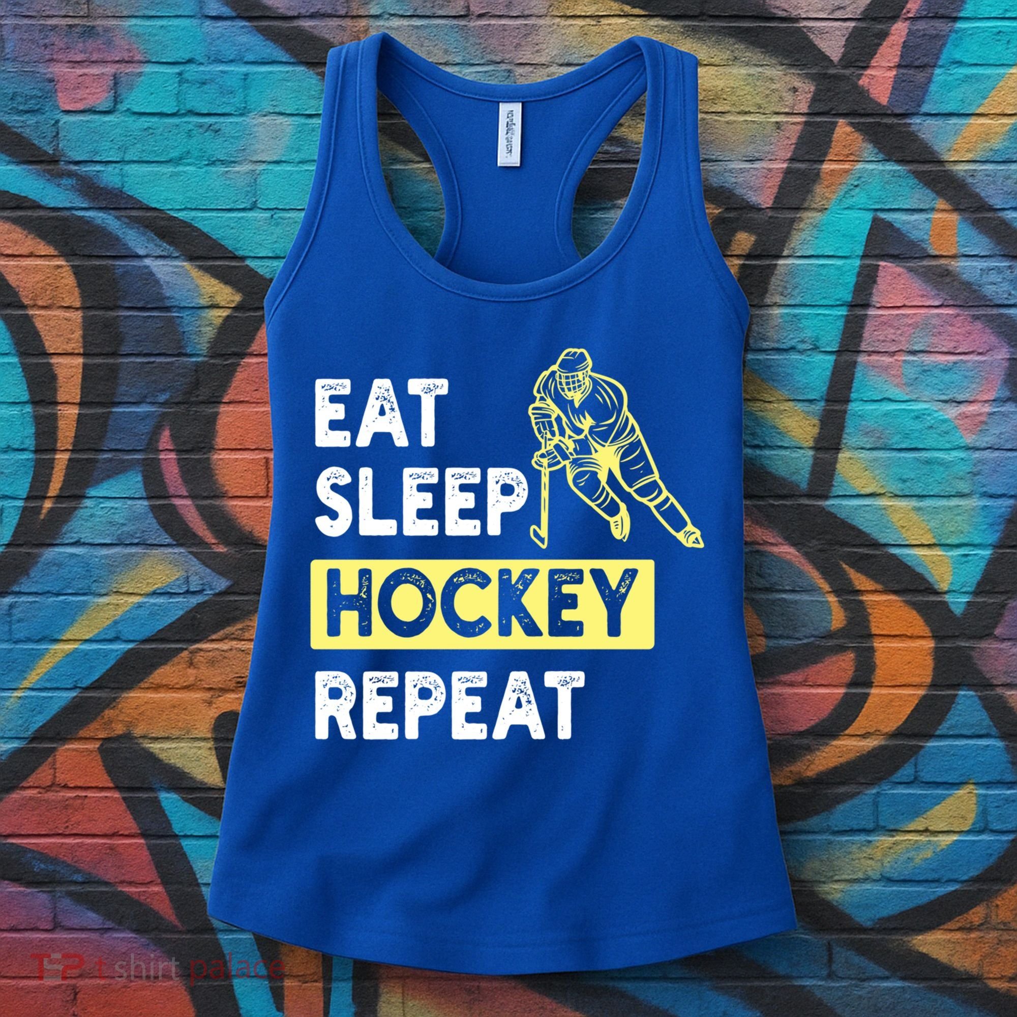 Eat Sleep Hockey Repeat Tee Gift Kids Hockey Lovers Gift Women's Tank Top