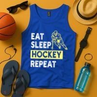 Eat Sleep Hockey Repeat Tee Gift Kids Hockey Lovers Gift Tank Top thumb 4