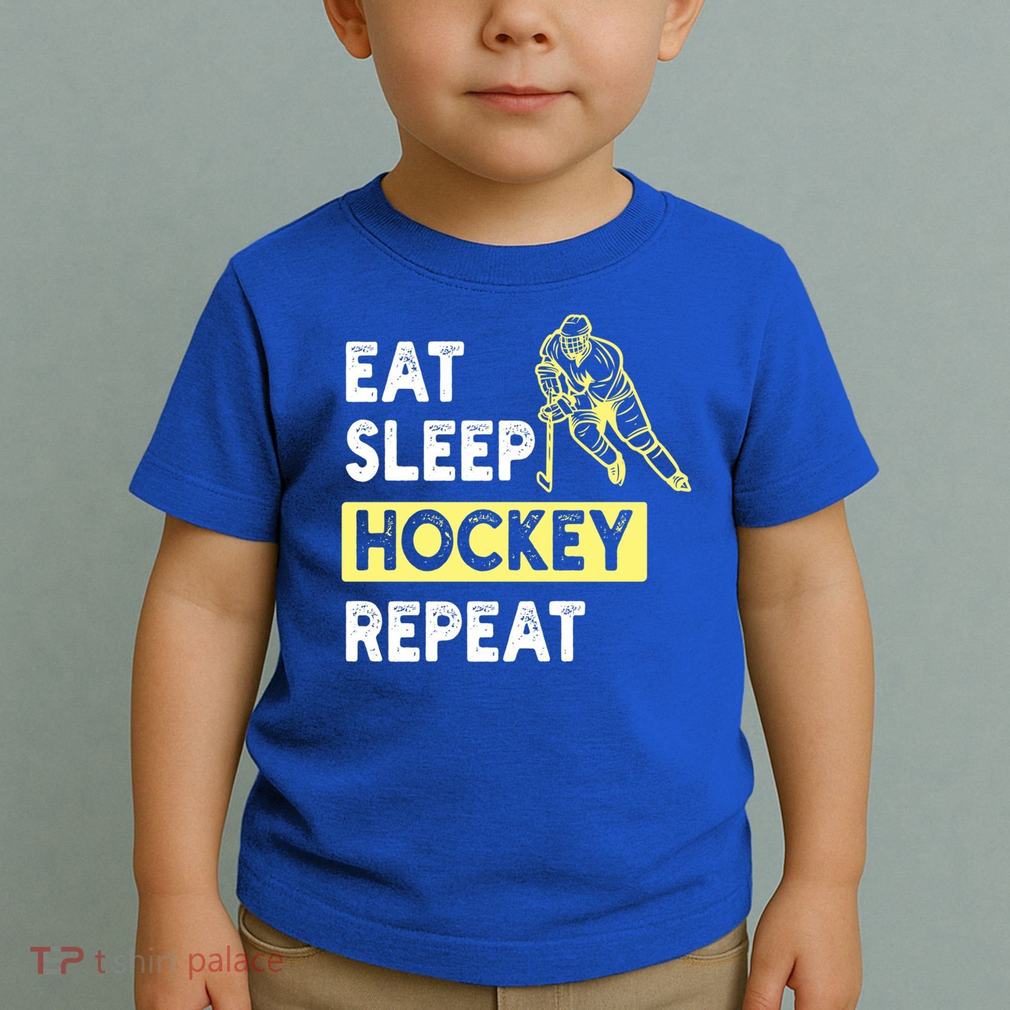 Eat Sleep Hockey Repeat Tee Gift Kids Hockey Lovers Gift Toddler T-Shirt