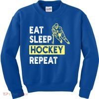 Eat Sleep Hockey Repeat Tee Gift Kids Hockey Lovers Gift Kids Sweatshirt thumb 0