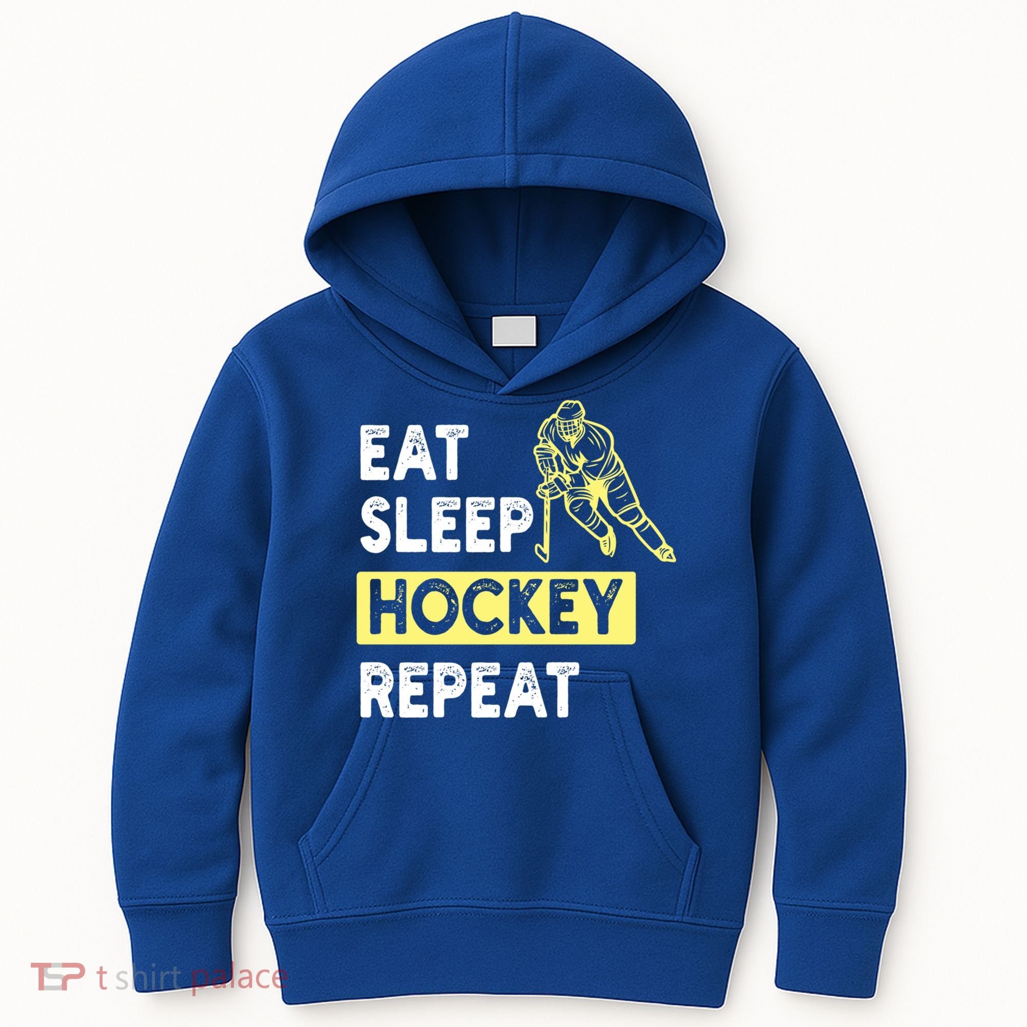 Eat Sleep Hockey Repeat Tee Gift Kids Hockey Lovers Gift Kids Hoodie