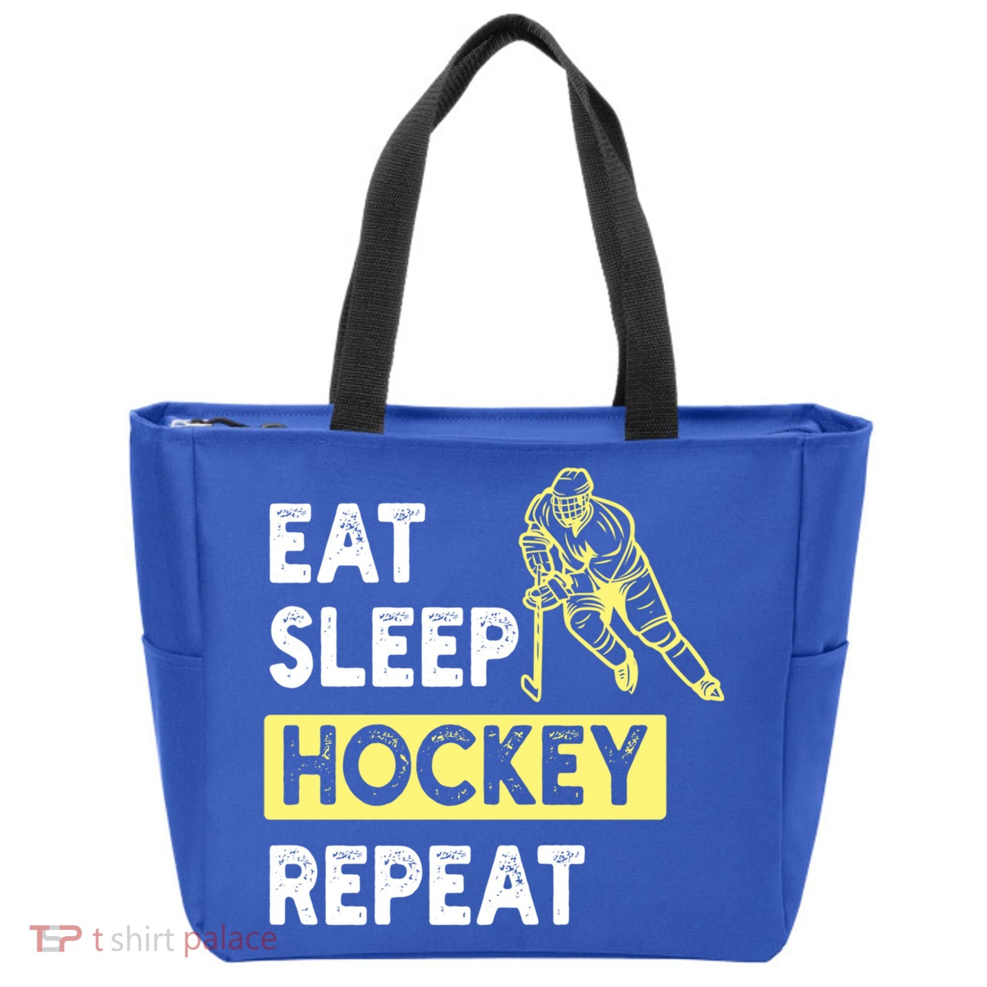 Eat Sleep Hockey Repeat Tee Gift Kids Hockey Lovers Gift Tote Bag