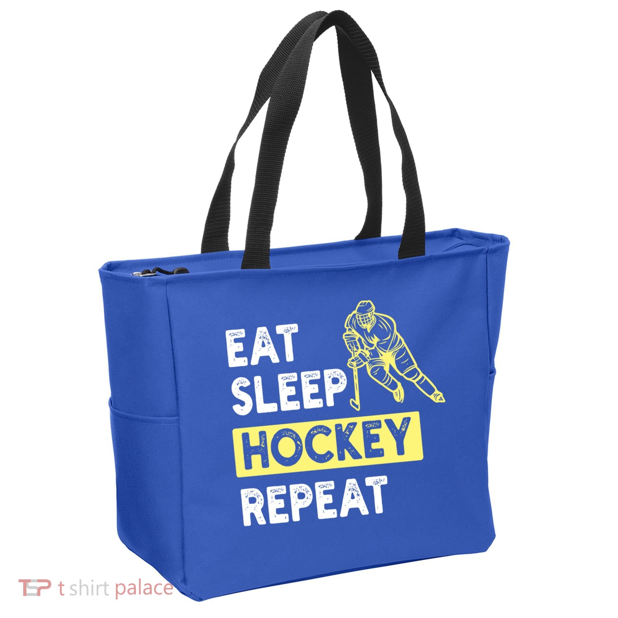 Eat Sleep Hockey Repeat Tee Gift Kids Hockey Lovers Gift Tote Bag