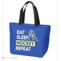 Eat Sleep Hockey Repeat Tee Gift Kids Hockey Lovers Gift Tote Bag thumb 3