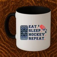 Eat Sleep Hockey Repeat Coffee Mug thumb 2