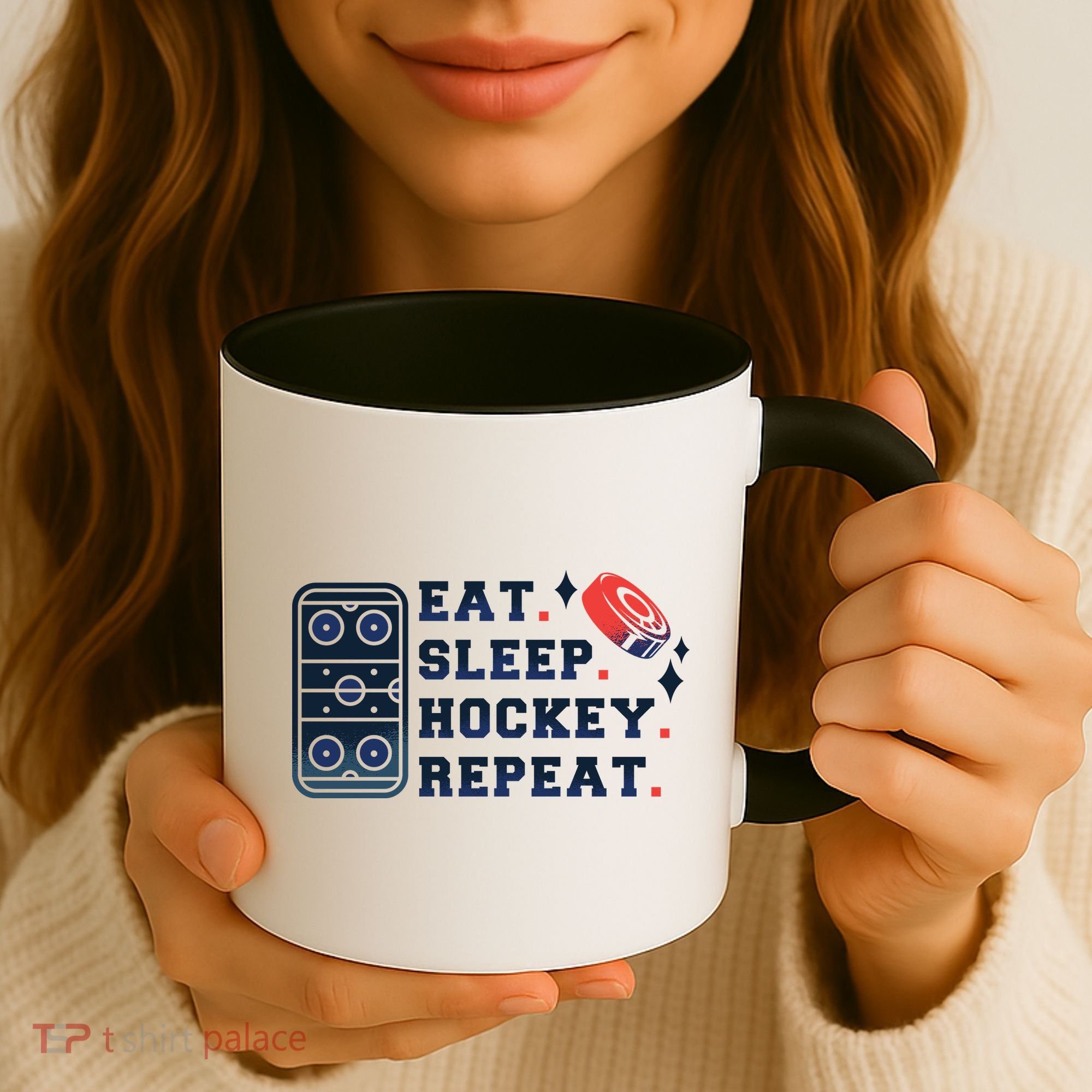 Eat Sleep Hockey Repeat Coffee Mug