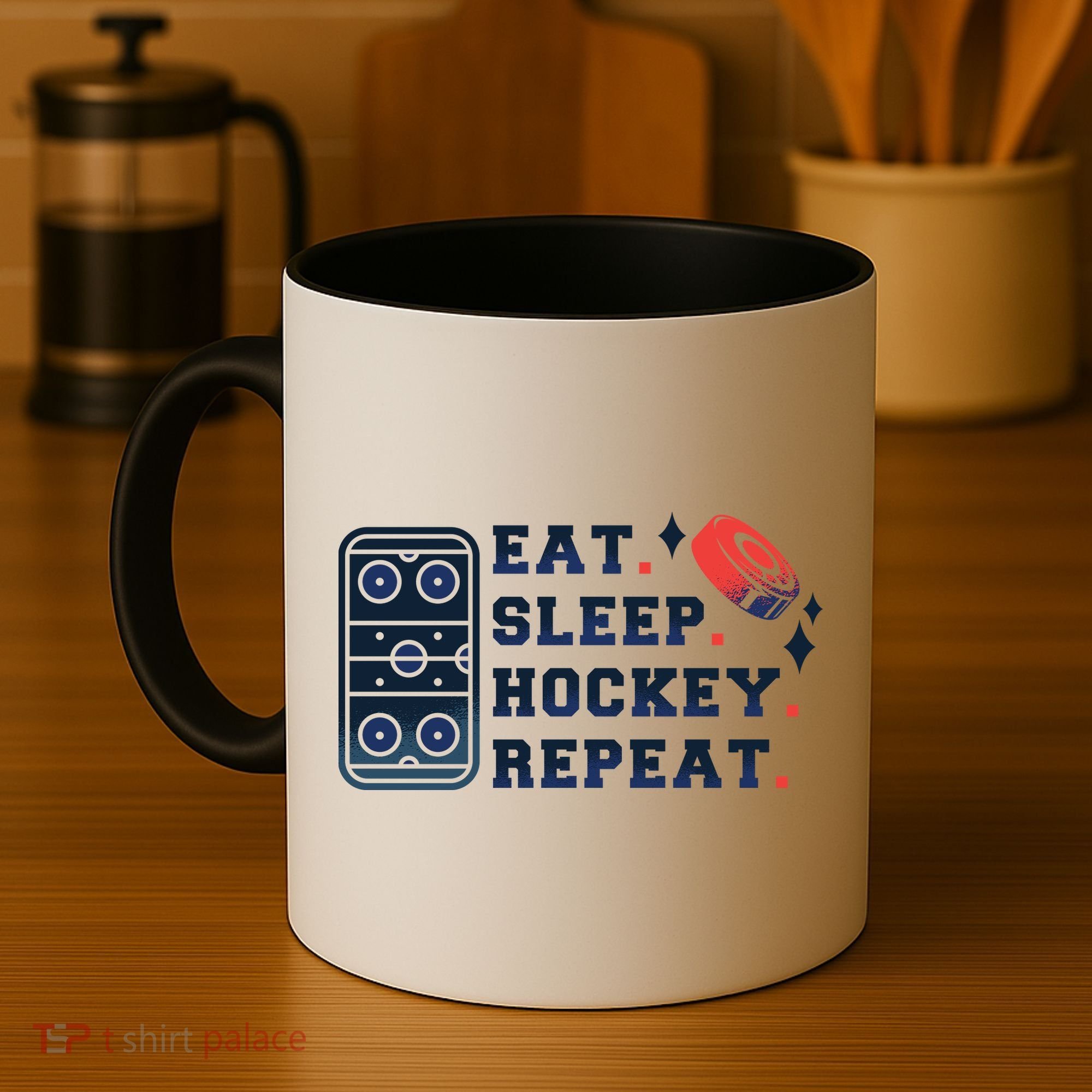 Eat Sleep Hockey Repeat Coffee Mug