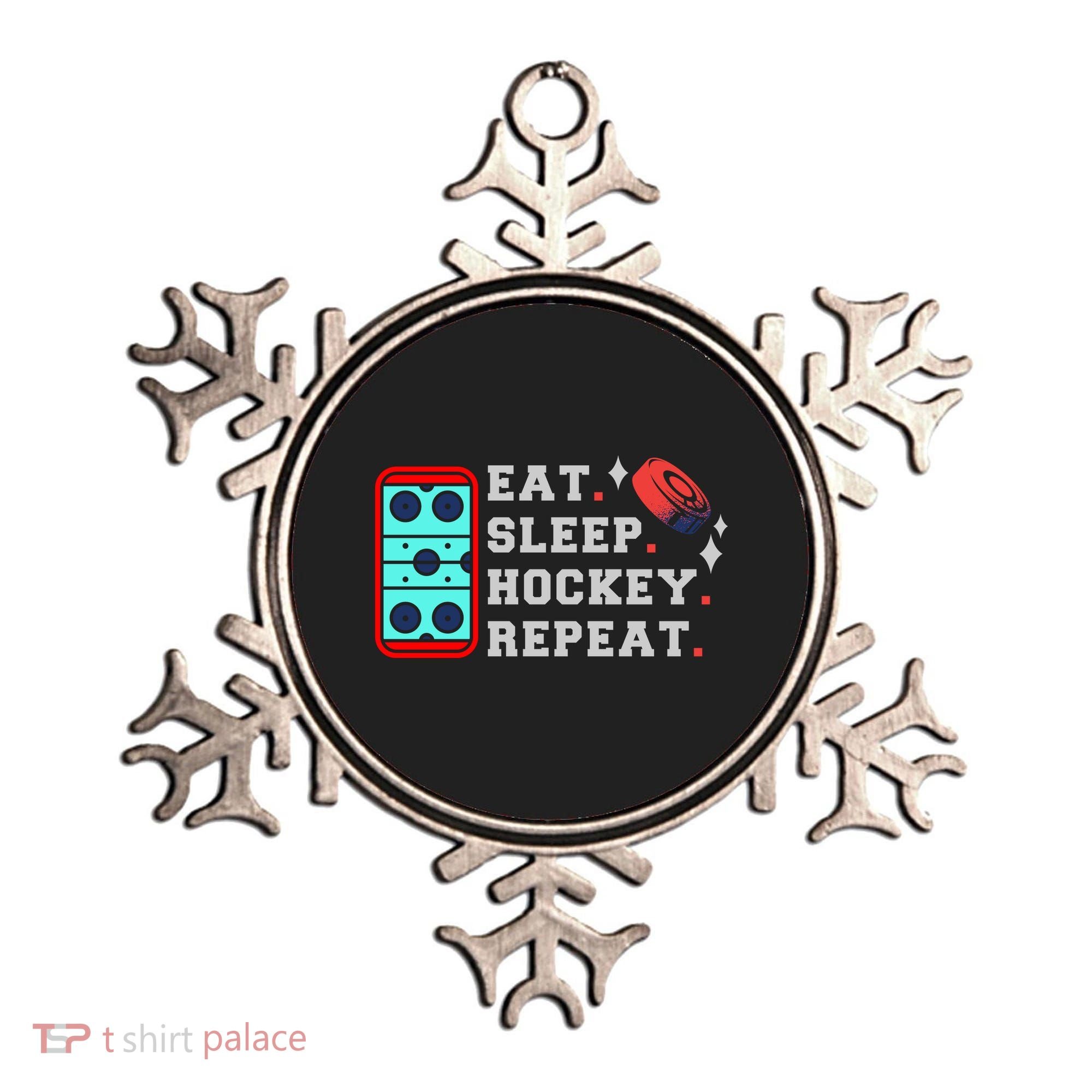 Eat Sleep Hockey Repeat Ornament